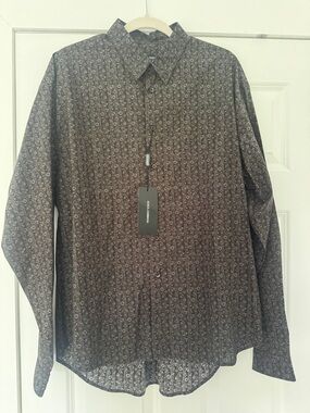 Dolce & Gabbana Brown Floral Print Shirt – Size 42 – NWT – $725 Retail